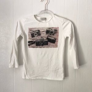 Zara Boys Basic Long Sleeve Graphic Tee